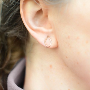 Bronz levél klipsz - nagyon kényelmes - ékszer - fülbevaló - klipsz - Meska.hu