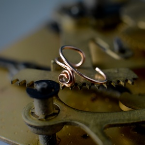 Valódi Bronz spirál fülgyűrű - ékszer - fülbevaló - fülgyűrű - Meska.hu