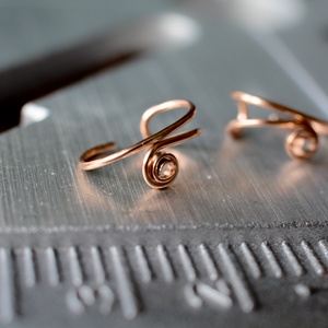 Valódi Bronz spirál fülgyűrű - ékszer - fülbevaló - fülgyűrű - Meska.hu