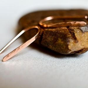 Valódi Bronz fülbevaló - középhosszú rúd, Ékszer, Fülbevaló, Fülékszer, Fémmegmunkálás, Ékszerkészítés, MESKA