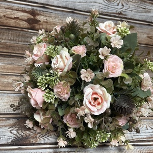 Örök menyasszonyi csokor vőlegény kitűzővel - rózsaszín - esküvő - menyasszonyi- és dobócsokor - Meska.hu