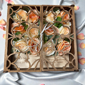 Szülőköszöntő virág box, édesanyának, nagymamának, Esküvő, Emlék & Ajándék, Szülőköszöntő ajándék, Famegmunkálás, Virágkötés, MESKA