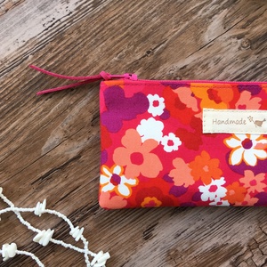 Rózsaszín tolltartó neszesszer szemüvegtartó virágmintás neszeszer karácsony ajándék - táska & tok - neszesszer - Meska.hu