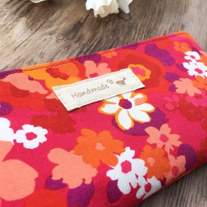 Rózsaszín tolltartó neszesszer szemüvegtartó virágmintás neszeszer karácsony ajándék - táska & tok - neszesszer - Meska.hu