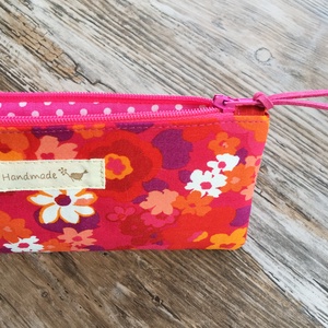 Rózsaszín tolltartó neszesszer szemüvegtartó virágmintás neszeszer karácsony ajándék - táska & tok - neszesszer - Meska.hu