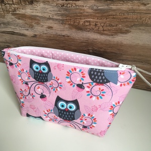 Bagoly mintás neszesszer rózsaszín pipere táska karácsony ajándék, Táska & Tok, Neszesszer, Varrás, MESKA