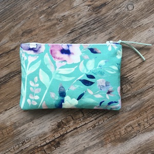 Kék lila virágos boríték neszesszer irattartó tok erszény karácsony ajándék - táska & tok - neszesszer - Meska.hu