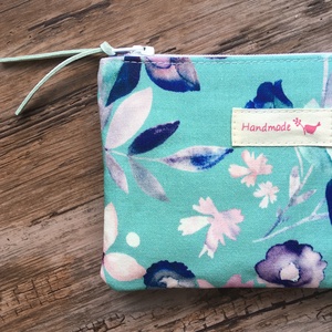 Kék lila virágos boríték neszesszer irattartó tok erszény karácsony ajándék - táska & tok - neszesszer - Meska.hu