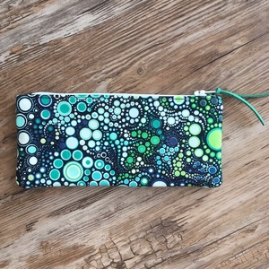 Buborék mintás kék zöld türkiz tolltartó neszesszer szemüvegtartó karácsony ajándék - táska & tok - neszesszer - Meska.hu