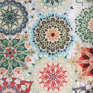 AKCIÓ!!! Zöld narancs mandala mintás vászon szatyor bevásárló táska shopper - táska & tok - bevásárlás & shopper táska - shopper, textiltáska, szatyor - Meska.hu