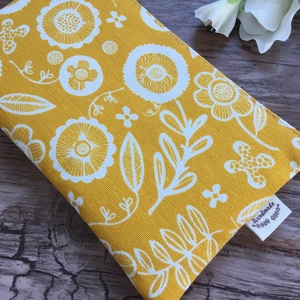 Sárga vászon virágmintás neszeszer tolltartó szemüvegtartó irattartó tok erszény karácsony ajándék - táska & tok - neszesszer - Meska.hu