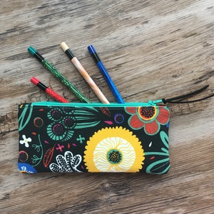 Virágos neszeszer tolltartó szemüvegtartó irattartó tok erszény, Táska & Tok, Neszesszer, Varrás, MESKA