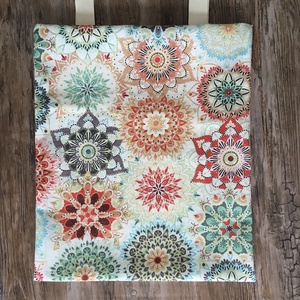 AKCIÓ!!! Zöld narancs mandala mintás vászon szatyor bevásárló táska shopper - táska & tok - bevásárlás & shopper táska - shopper, textiltáska, szatyor - Meska.hu