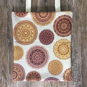 Terrakotta mandala mintás vászon szatyor bevásárló táska shopper - táska & tok - bevásárlás & shopper táska - shopper, textiltáska, szatyor - Meska.hu