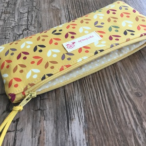 Aranysárga virágos neszesszer tolltartó szemüvegtok tavaszi neszeszer pedagógusnap karácsony - táska & tok - neszesszer - Meska.hu