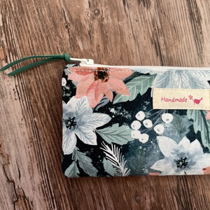 Rózsaszín virágos neszeszer tolltartó szemüvegtartó neszesszer karácsony ajándék - táska & tok - neszesszer - Meska.hu