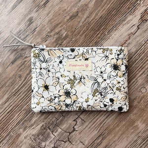 Bézs virágos boríték neszesszer irattartó tok erszény karácsony ajándék - Meska.hu