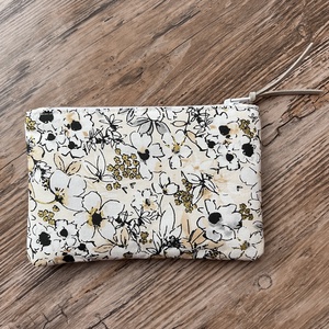 Bézs virágos boríték neszesszer irattartó tok erszény karácsony ajándék - táska & tok - neszesszer - Meska.hu