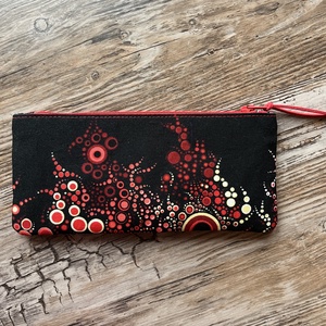 Izzó tűz piros mintás tolltartó neszesszer szemüvegtartó karácsony ajándék - táska & tok - neszesszer - Meska.hu