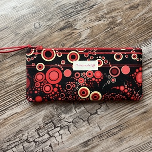 Izzó tűz piros mintás tolltartó neszesszer szemüvegtartó karácsony ajándék - Meska.hu