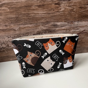 Cicás NAGY vászon neszesszer karácsony gyereknap ajándék - táska & tok - neszesszer - Meska.hu