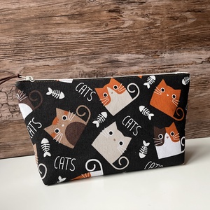 Cicás NAGY vászon neszesszer karácsony gyereknap ajándék - táska & tok - neszesszer - Meska.hu