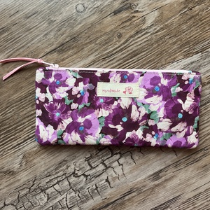 Lila-rózsaszín virágos tolltartó szemüvegtok neszesszer karácsony ajándék - Meska.hu