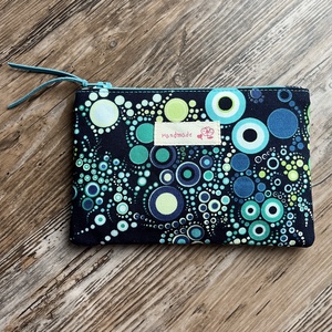 Buborék mintás neszesszer kék zöld boríték neszeszer irattartó erszény tok kártyatartó zsepitartó pénztárca - Meska.hu