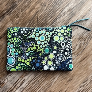 Buborék mintás neszesszer kék zöld boríték neszeszer irattartó erszény tok kártyatartó zsepitartó pénztárca - táska & tok - neszesszer - Meska.hu