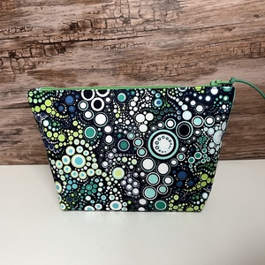 Buborék mintás neszesszer kék-zöld pipere táska karácsony ajándék - táska & tok - neszesszer - Meska.hu