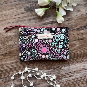 Rózsaszín mintás boríték neszesszer kártyatartó irattartó erszény tok zsepitartó kulcstartó pénztárca - Meska.hu