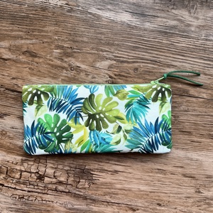 Trópusi levél mintás neszesszer tolltartó szemüvegtartó - táska & tok - neszesszer - Meska.hu