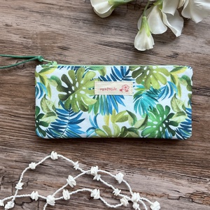 Trópusi levél mintás neszesszer tolltartó szemüvegtartó, Táska & Tok, Neszesszer, Varrás, MESKA