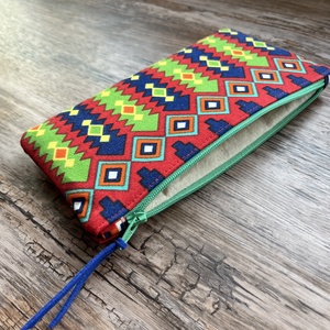 Azték mintás dekorvászon neszeszer irattartó ajándék születénap pedagógusnap gyereknap - táska & tok - neszesszer - Meska.hu