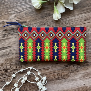 Azték mintás dekorvászon neszeszer irattartó ajándék születénap pedagógusnap gyereknap - Meska.hu