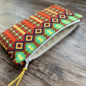 Azték mintás dekorvászon neszeszer irattartó ajándék születénap pedagógusnap gyereknap - táska & tok - neszesszer - Meska.hu