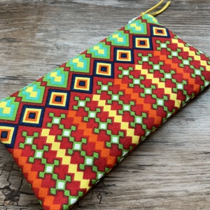 Azték mintás dekorvászon neszeszer irattartó ajándék születénap pedagógusnap gyereknap - táska & tok - neszesszer - Meska.hu