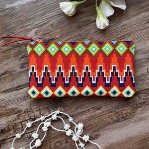 Azték mintás dekorvászon neszeszer irattartó ajándék születénap pedagógusnap gyereknap - Meska.hu