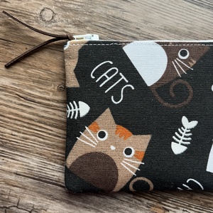 Cica mintás dekorvászon neszesszer irattartó ajándék születénap gyereknap - táska & tok - neszesszer - Meska.hu