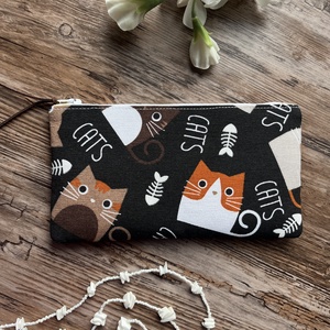 Cica mintás dekorvászon neszesszer irattartó ajándék születénap gyereknap - Meska.hu