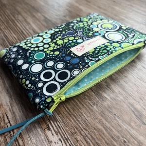 Buborék mintás neszesszer kék zöld boríték neszeszer irattartó erszény tok kártyatartó zsepitartó pénztárca - táska & tok - neszesszer - Meska.hu