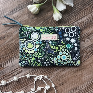 Buborék mintás neszesszer kék zöld boríték neszeszer irattartó erszény tok kártyatartó zsepitartó pénztárca, Táska & Tok, Neszesszer, Varrás, MESKA