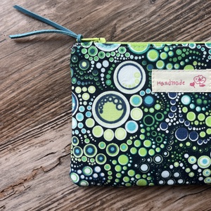 Buborék mintás neszesszer kék zöld boríték neszeszer irattartó erszény tok kártyatartó zsepitartó pénztárca - táska & tok - neszesszer - Meska.hu