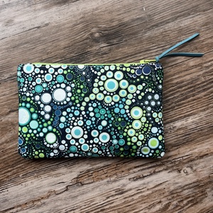 Buborék mintás neszesszer kék zöld boríték neszeszer irattartó erszény tok kártyatartó zsepitartó pénztárca - táska & tok - neszesszer - Meska.hu