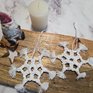 Hópehely - karácsony - karácsonyi lakásdekoráció - karácsonyfadíszek - Meska.hu