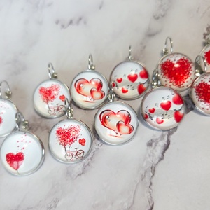 Valentin napi fülbevalók - Meska.hu