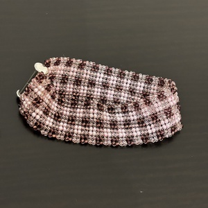 Rózsaszín pepita karkötő - ékszer - karkötő - gyöngyös karkötő - Meska.hu