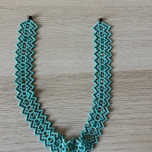 Gyöngyös nyakpánt - ékszer - nyaklánc - gyöngyös nyaklánc - Meska.hu