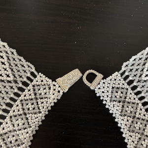 Fehér kriza nyaklánc - ékszer - nyaklánc - gyöngyös nyaklánc - Meska.hu