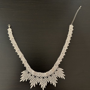 Gyöngyös nyakék, Ékszer, Nyaklánc, Gyöngyös nyaklánc, Gyöngyfűzés, gyöngyhímzés, MESKA